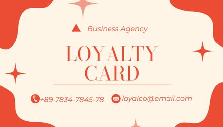 Orange Plain Multipurpose Loyalty Business Card US Design Template