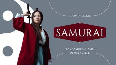 Ontwerpsjabloon van Youtube Thumbnail van Speel Samurai-spel