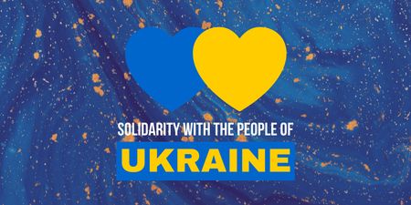 Solidarity with the People of Ukraine Twitter Modelo de Design