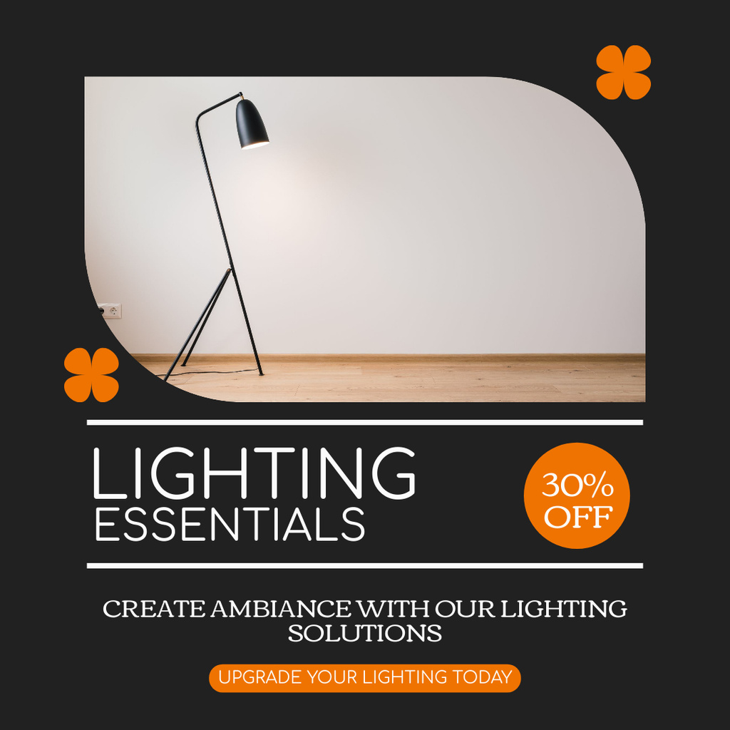 Discount Offer on Lighting Essentials Instagram AD Tasarım Şablonu