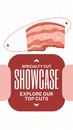 Bacon Showcase in Local Shop Instagram Video Story Design Template