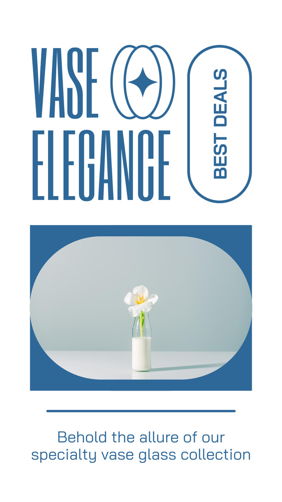 Elegant Glass Vase Available Now Instagram Story Modelo de Design