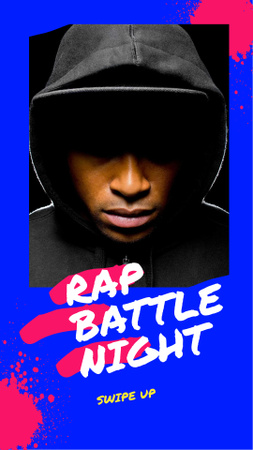Plantilla de diseño de Rap Battle Night Announcement Instagram Story 