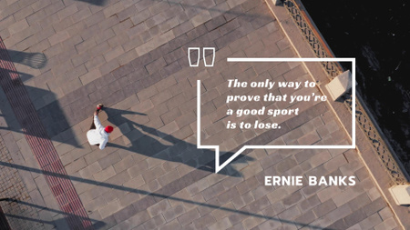 Sporting Quote Man Training in City Full HD video Design Template