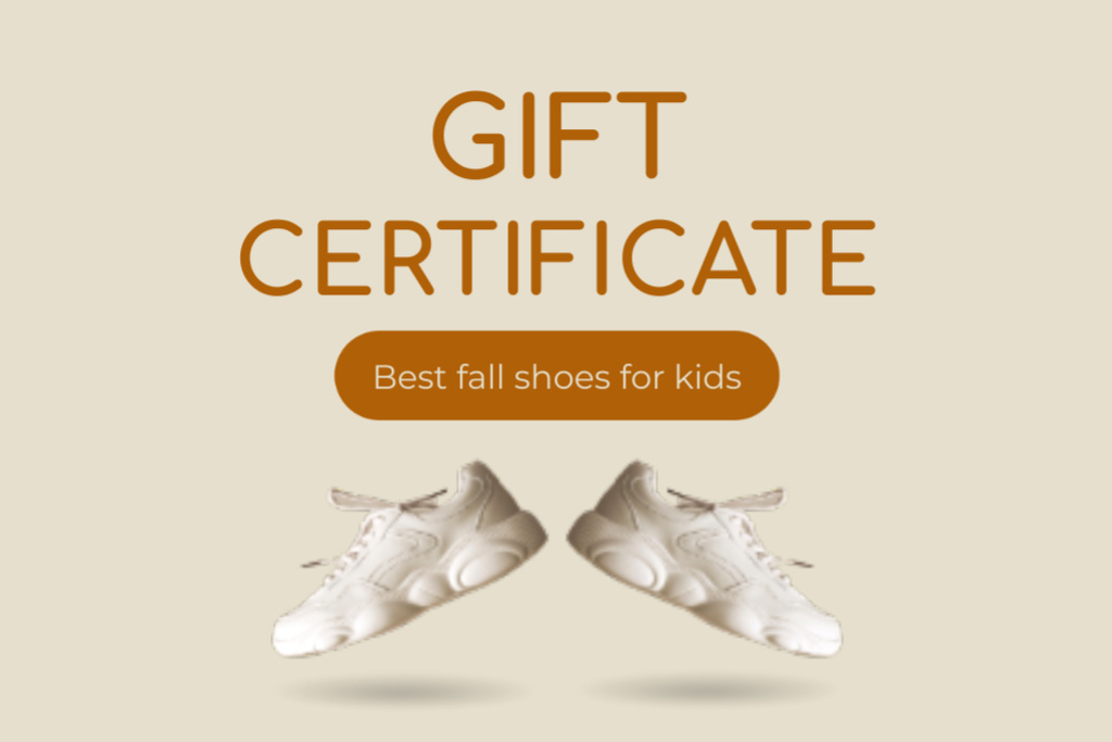 Trendy Shoes Autumn Sale Gift Certificate Šablona návrhu