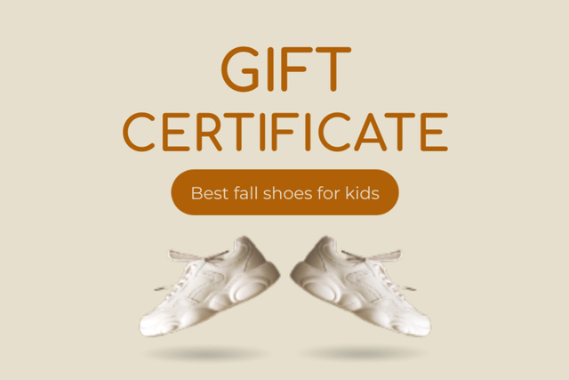 Trendy Shoes Autumn Sale Gift Certificate Šablona návrhu