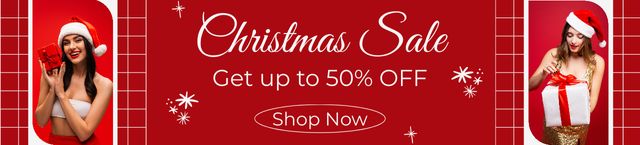 Szablon projektu Christmas Sale with Discounts Ebay Store Billboard