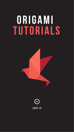 Modèle de visuel Services de tutoriels d'origami sur noir - Instagram Story