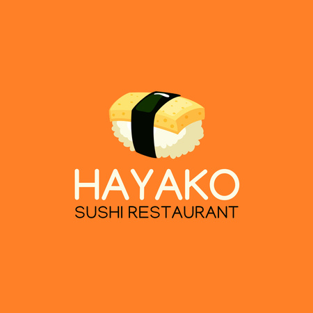 Asian Food Restaurant Ad Logo Design Template
