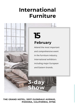 International furniture show Announcement Poster 28x40in Design Template