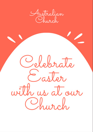 Church Easter Celebration Announcement Flyer A7 tervezősablon