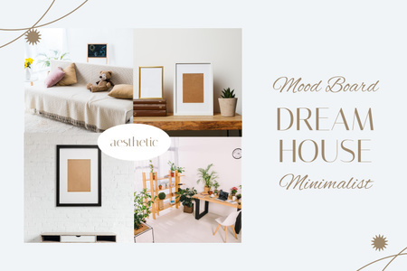 Minimalist Dream House Design Mood Board Design Template
