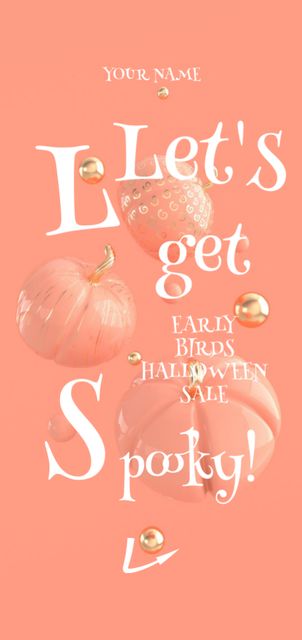 Halloween Inspiration with Pumpkins Flyer DIN Large Design Template