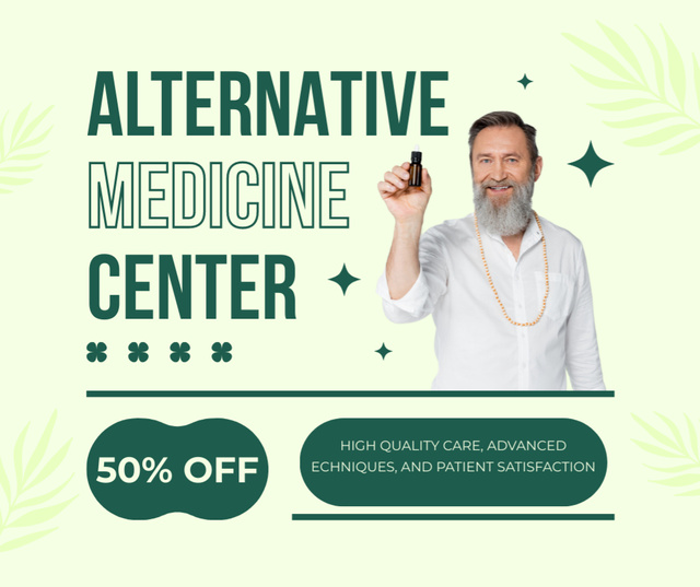 Holistic Healing Center Offerings At Half Price Facebook Design Template