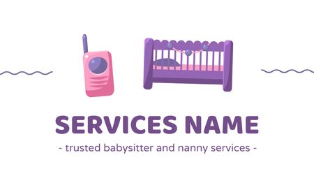 Trusted Babysitting Service Offer Business card Design Template