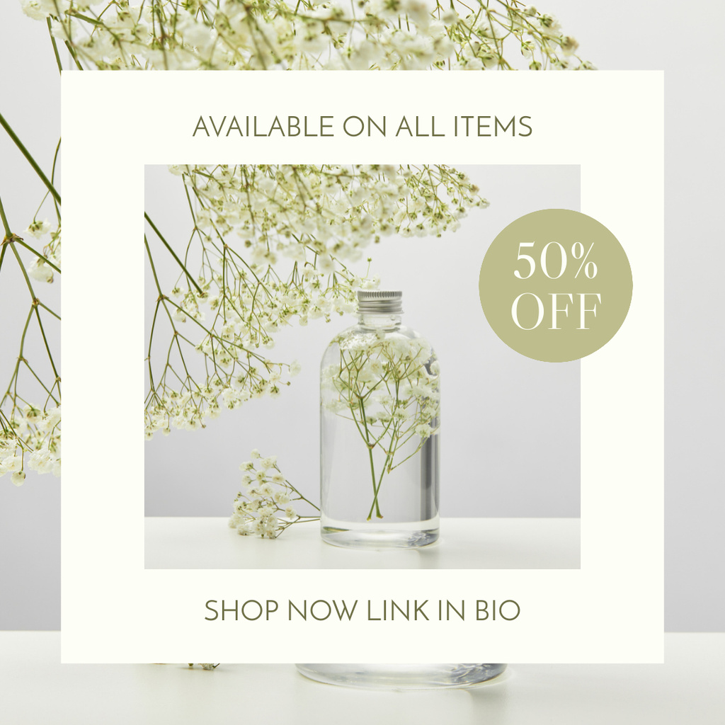 Plantilla de diseño de Discount Offer for New Cosmetic Product in Online Store Instagram 