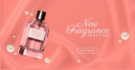 Modèle de visuel New Fragrance Ad on pink - Facebook AD