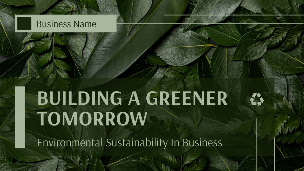 Introducing Sustainable Practices for Eco-Friendly Business Presentation Wide Design Template