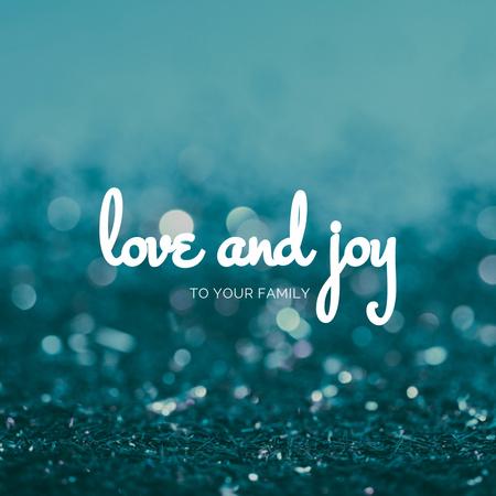 Modèle de visuel beaux vœux d'amour et de joie - Instagram