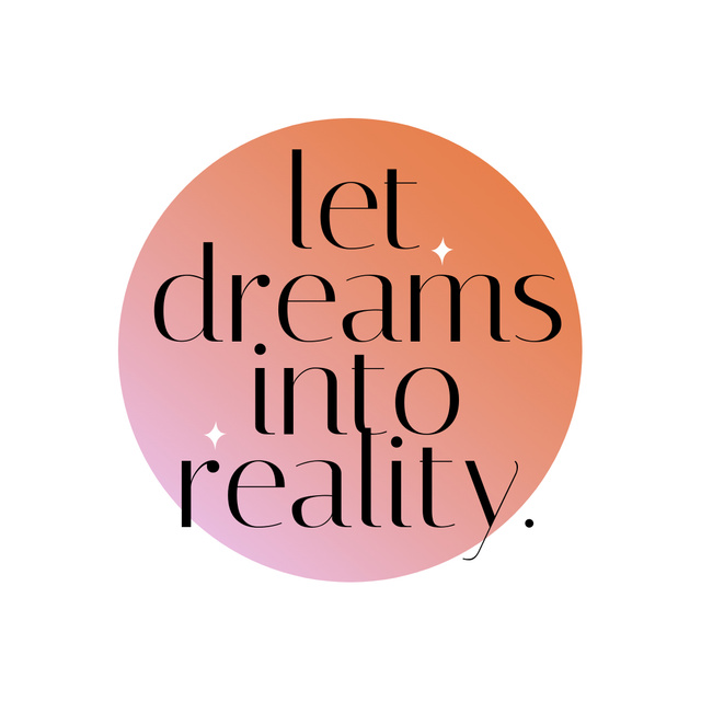 Template di design Inspirational Phrase in Pink Circle Instagram