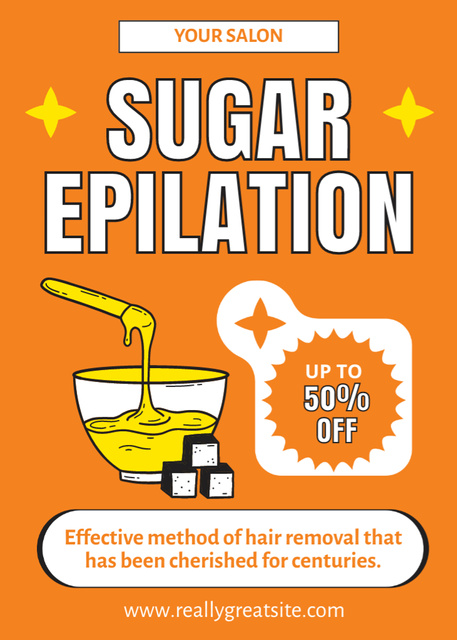 Modèle de visuel Discount on Sugaring on Orange - Flayer