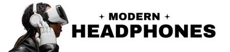 Offer of Modern Headphones Ebay Store Billboard Design Template