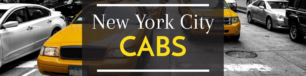 New York city cabs Twitter Design Template