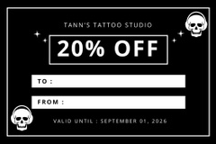 Exclusive Tattoo Studio Service Offer With Skulls