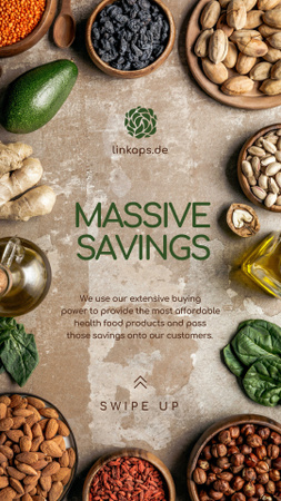Natural Organic products and vegetables Offer Instagram Story Design Template