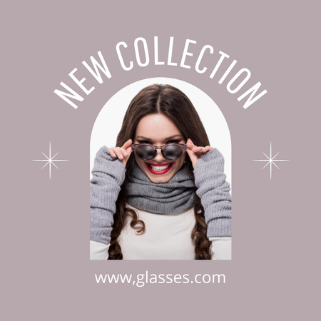 Publicidade Nova coleção de óculos de sol Instagram Modelo de Design