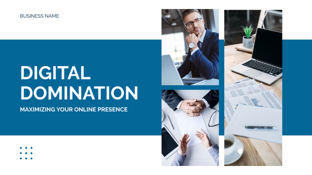 Offer for Optimizing Digital Solutions for Business Presentation Wide – шаблон для дизайну