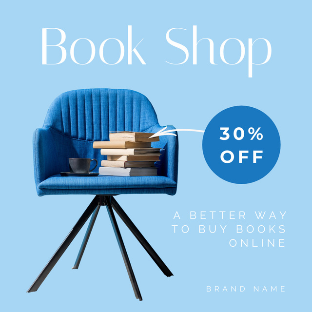 Modèle de visuel Books Online Shop - Instagram