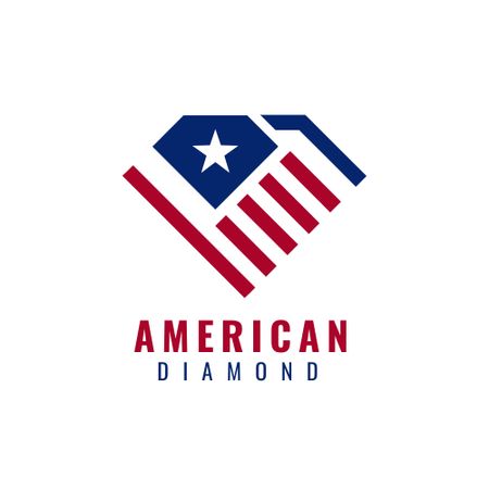 American Diamond Logo Design Template