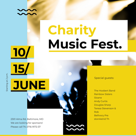 Charity Music Fest Instagram Design Template