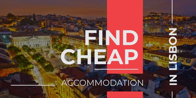 Cheap accommodation in Lisbon Offer Image – шаблон для дизайну