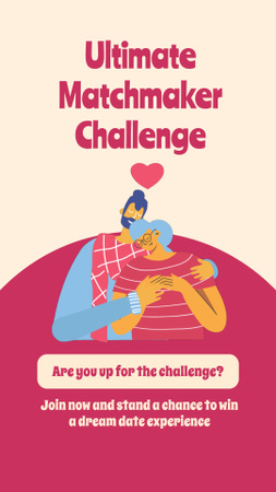 Ontwerpsjabloon van Instagram Video Story van Matchmaking-uitdaging voor iedereen