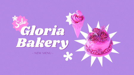 Ontwerpsjabloon van Full HD video van Bakery Ad with Yummy Cake