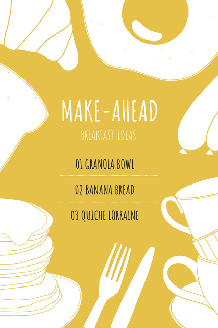 Modèle de visuel Breakfast dish ideas - Pinterest