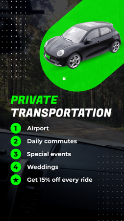 Private Transportation Service Offer With Discount TikTok Video – шаблон для дизайну