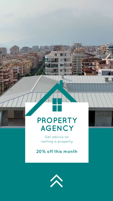 Modèle de visuel Cityscape And Property Agency Advice Service With Discount - Instagram Video Story