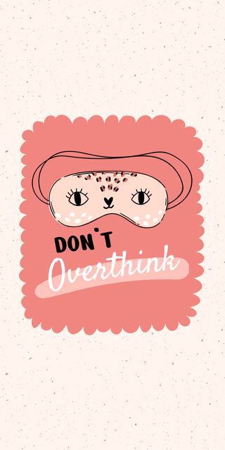 Mental Health Inspiration with Cute Eye Mask Graphic Design Template