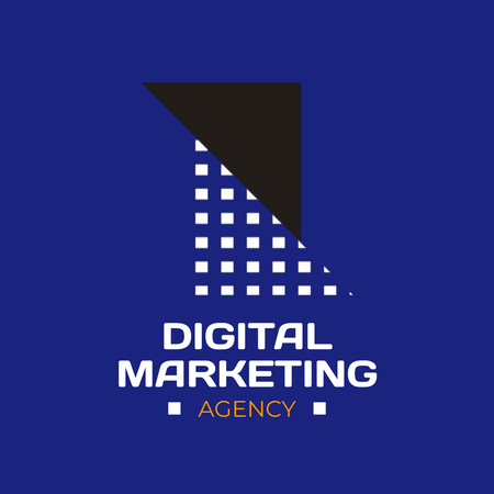 Serviços de agência de marketing digital com a Square Animated Logo Modelo de Design