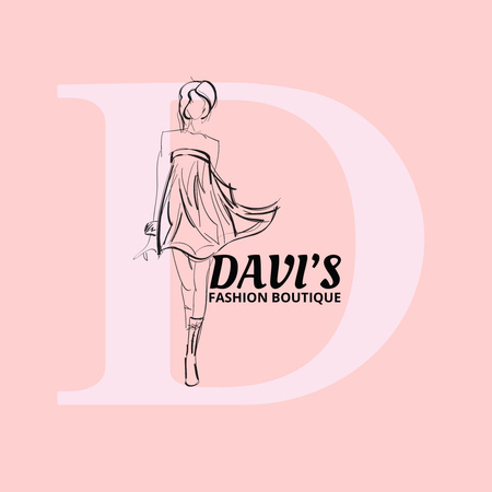 Davi's Fashion boutique logo Logo Design Template