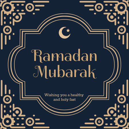 Greeting on Holy Month of Ramadan Instagram Design Template