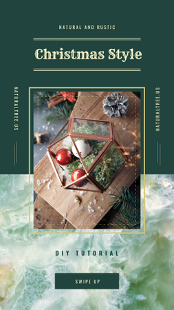 Natural and rustic Christmas decorations Instagram Story Modelo de Design