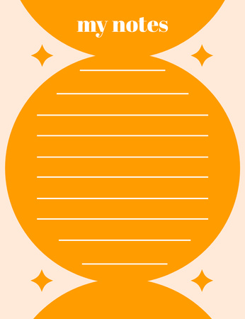 Plantilla de diseño de Agenda diaria brillante en naranja Notepad 107x139mm 