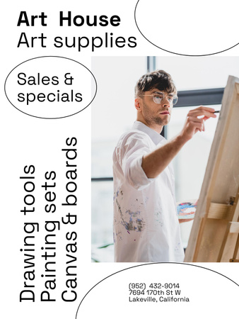 Art Supplies Offer Poster US tervezősablon