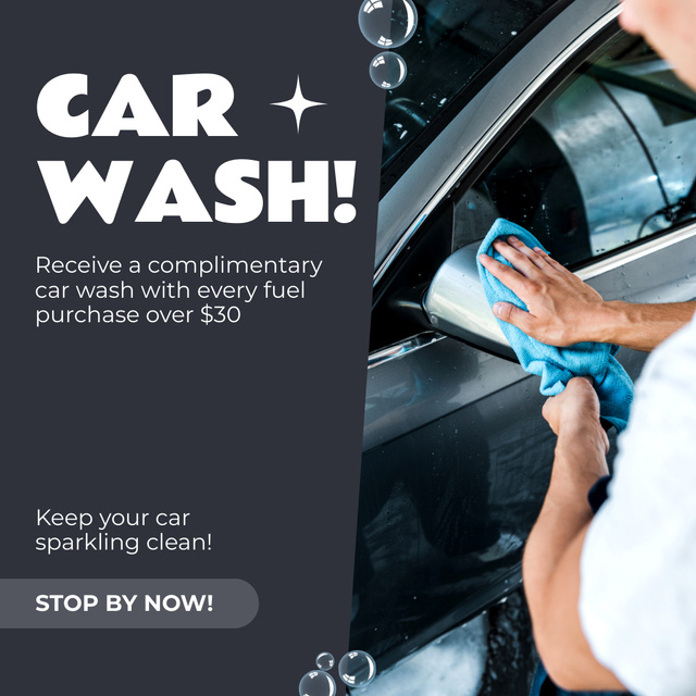 Perfect Shine with Car Wash Experts Instagram Design Template