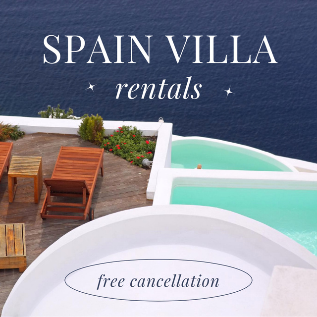Designvorlage Luxury Villa Rent Offer für Instagram