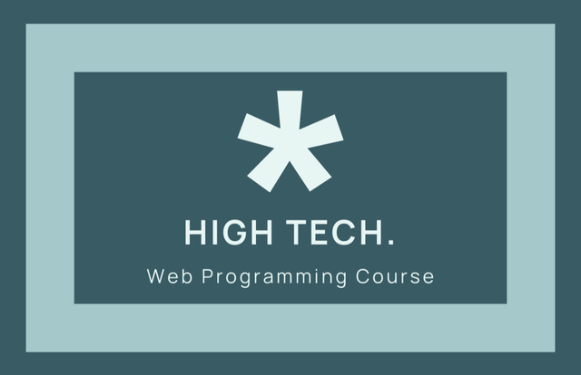 Web Programming Course Promotion Business Card 85x55mm Tasarım Şablonu